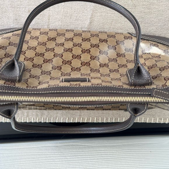 Gucci Monogram Brown Tote Handbag - Picture 11 of 13